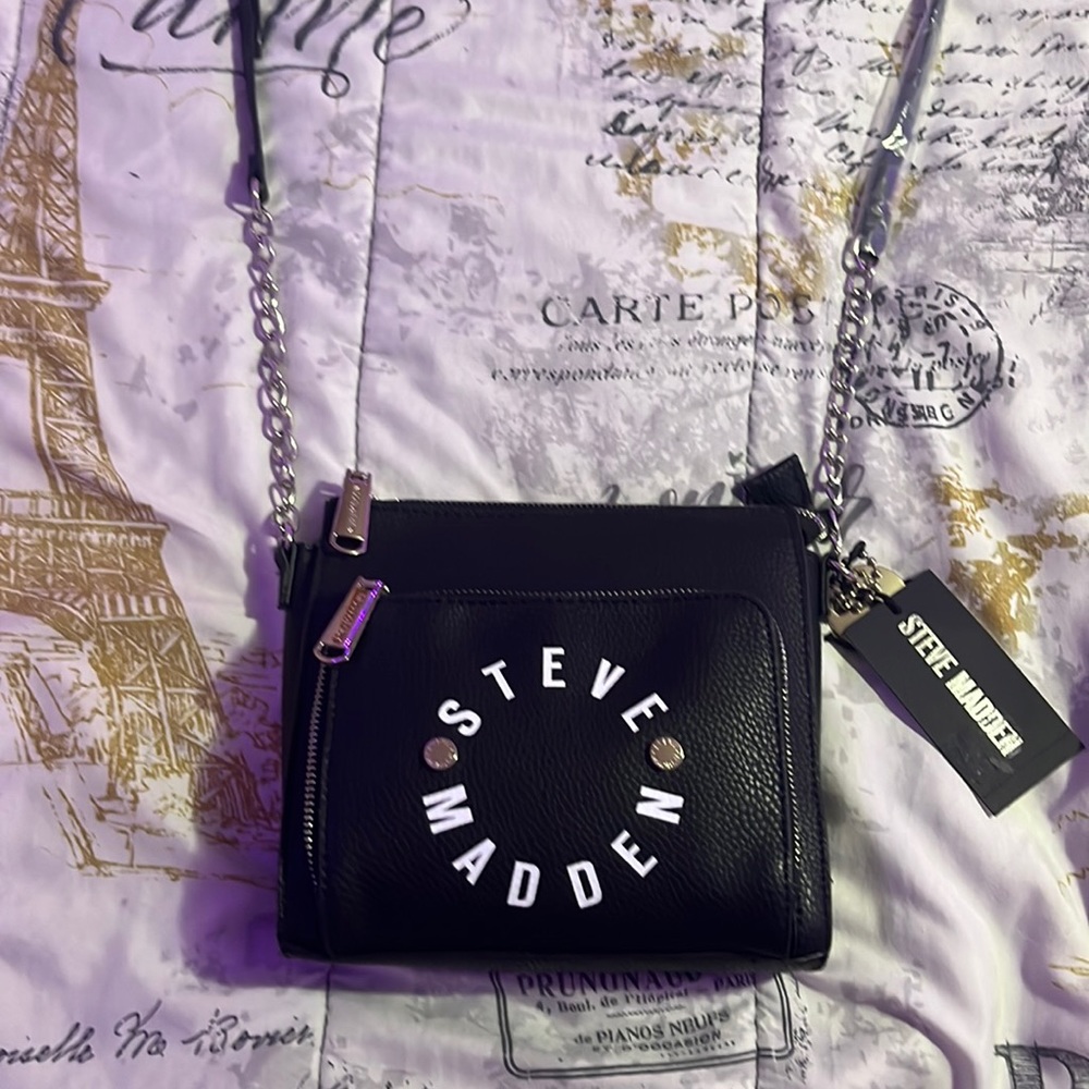 Brand new Steve Madden crossover black purse